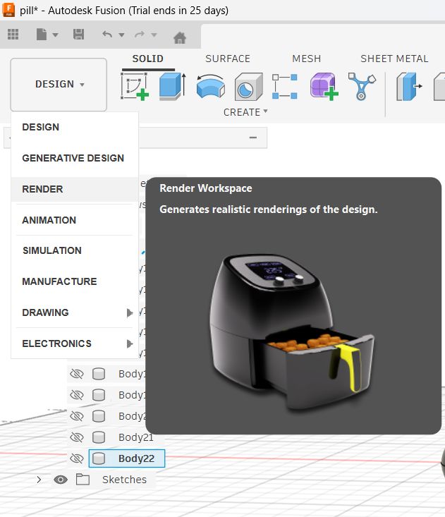 3D design of Final Project in Fusion